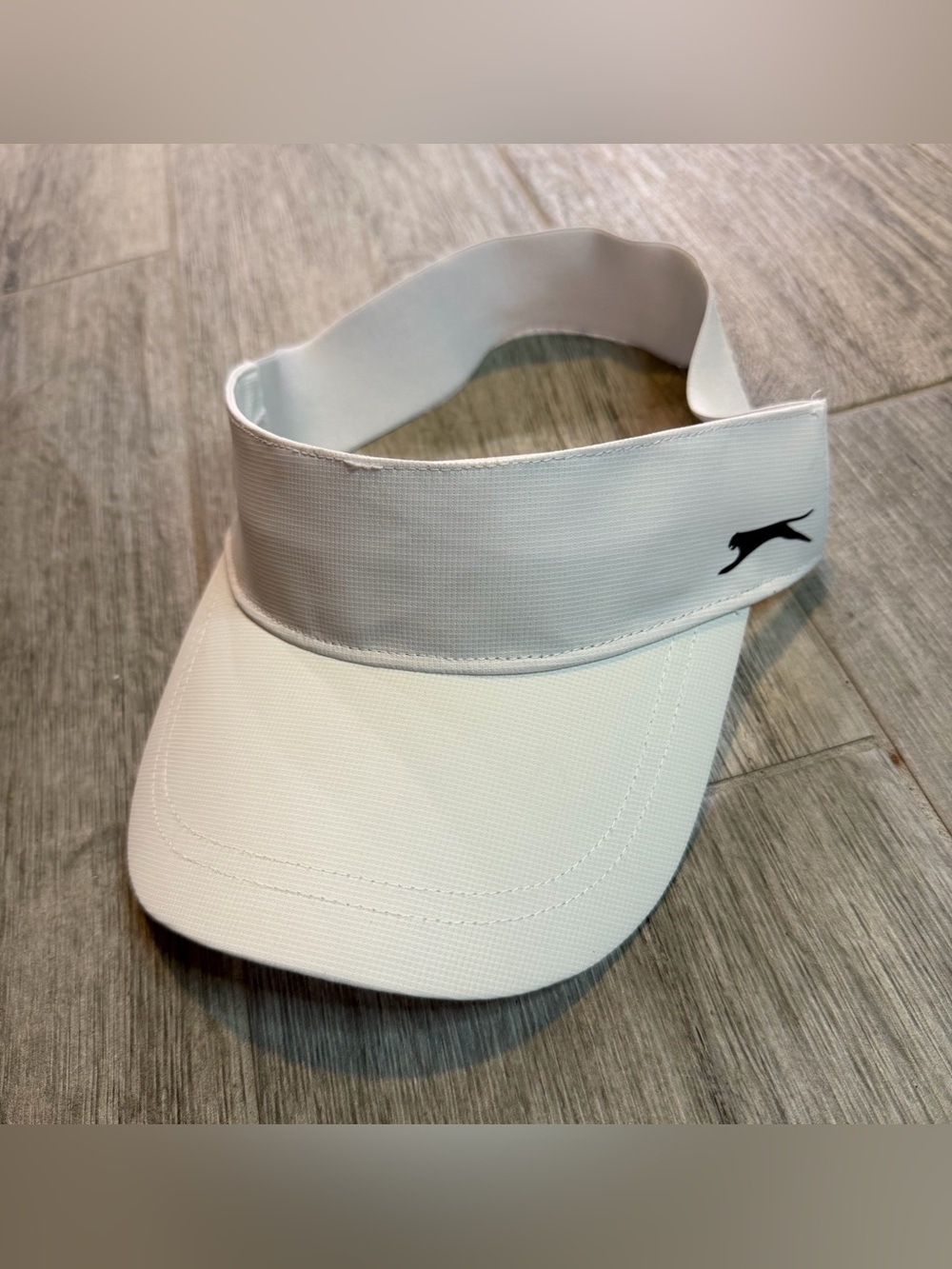 Slazenger Strap Back Visor Athletic Golf Tennis Sun White Athleisure